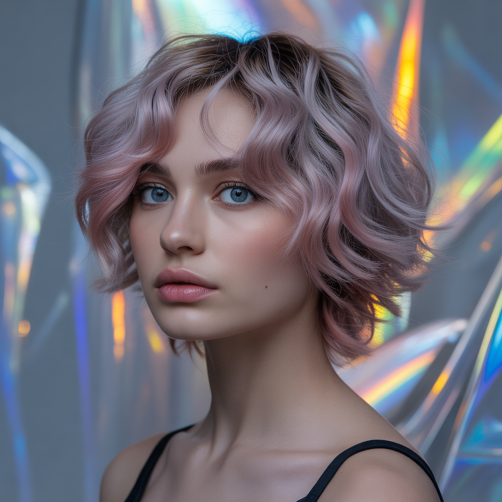 Soft Layered Bixie with Color Pop