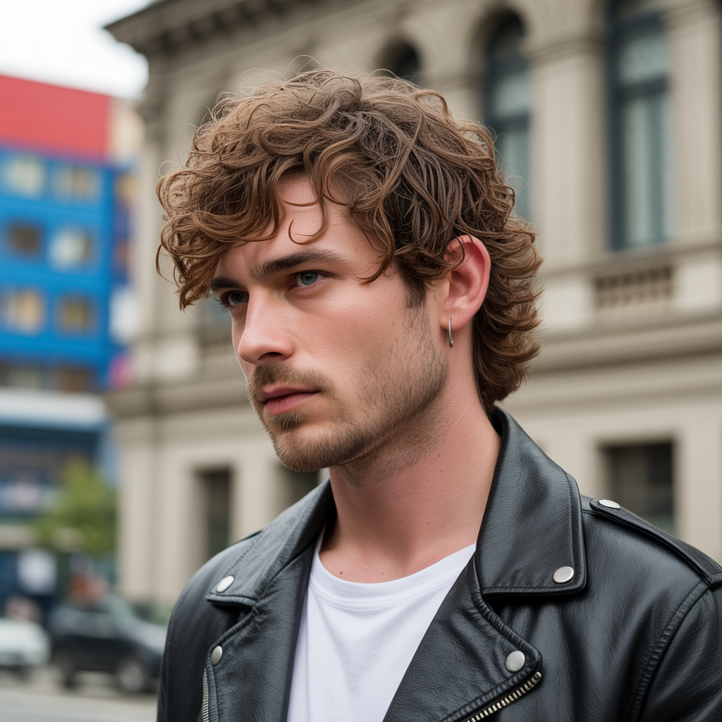 Textured Modern Mullet Hairstyles Men