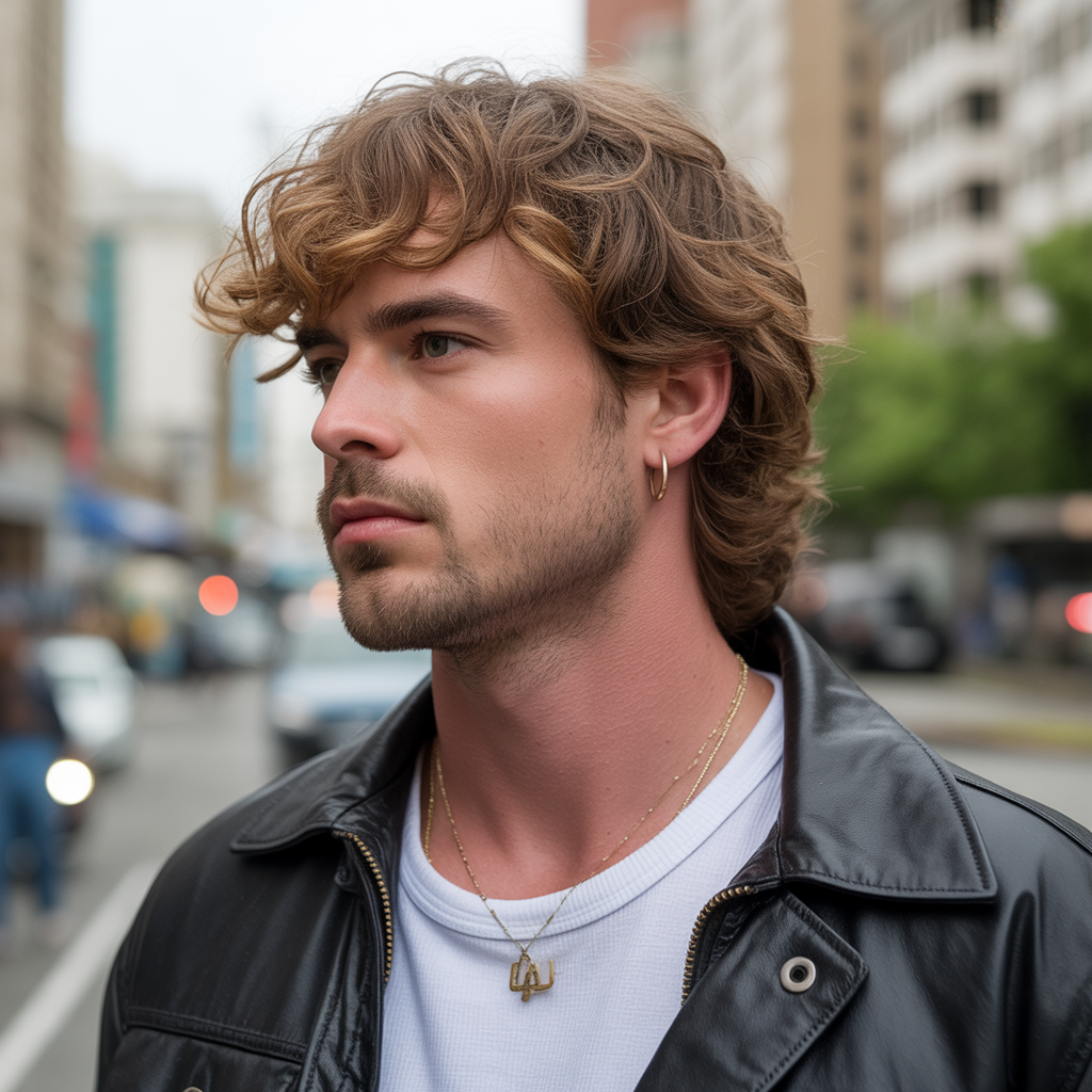 Faded Modern Mullet Hairstyles Men