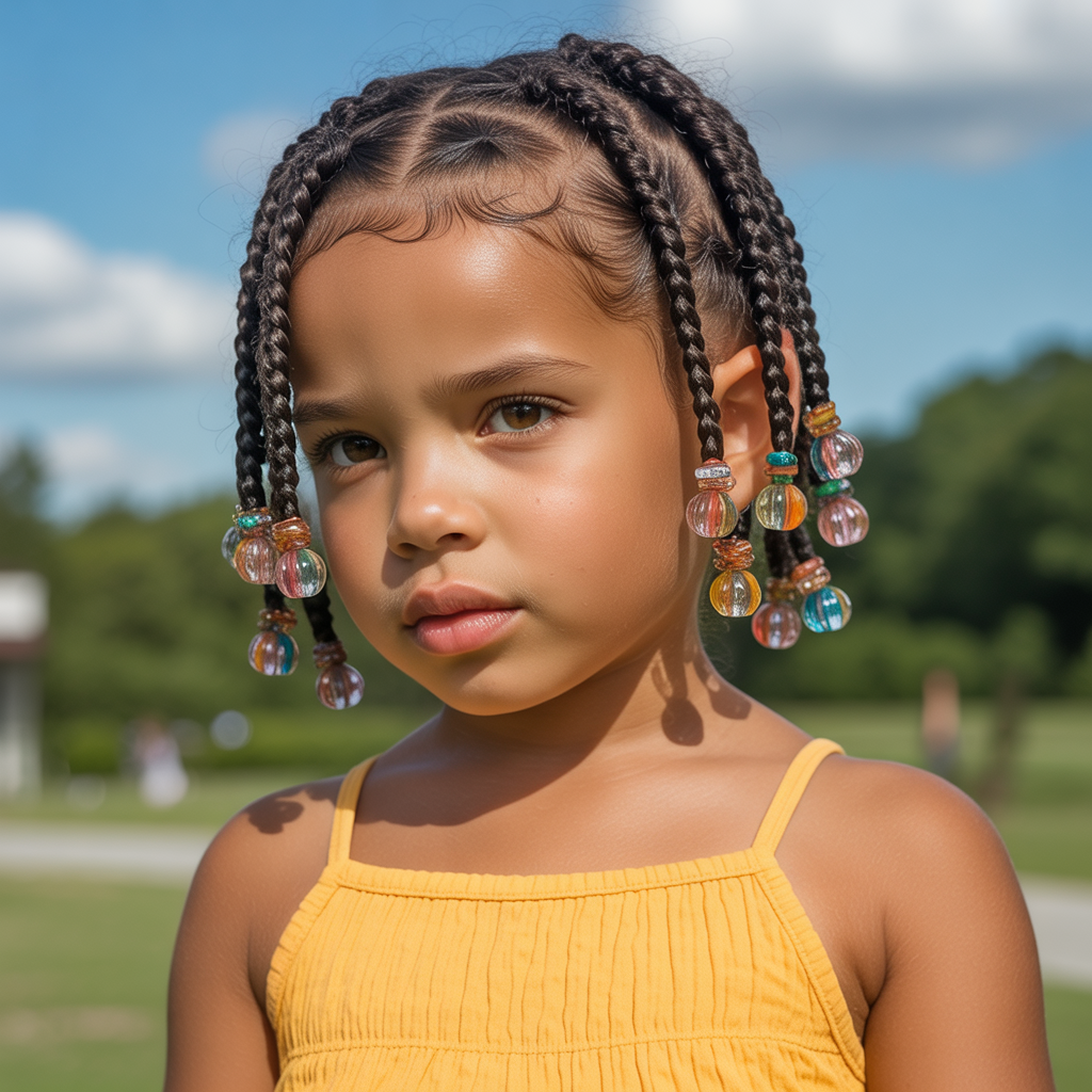 Bubble Braids with Beads