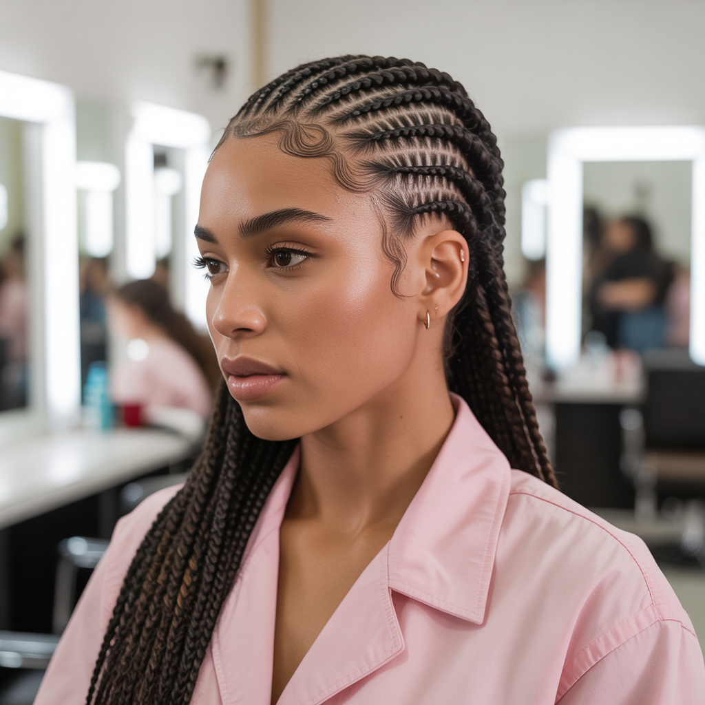 Faux Hawk with Braids