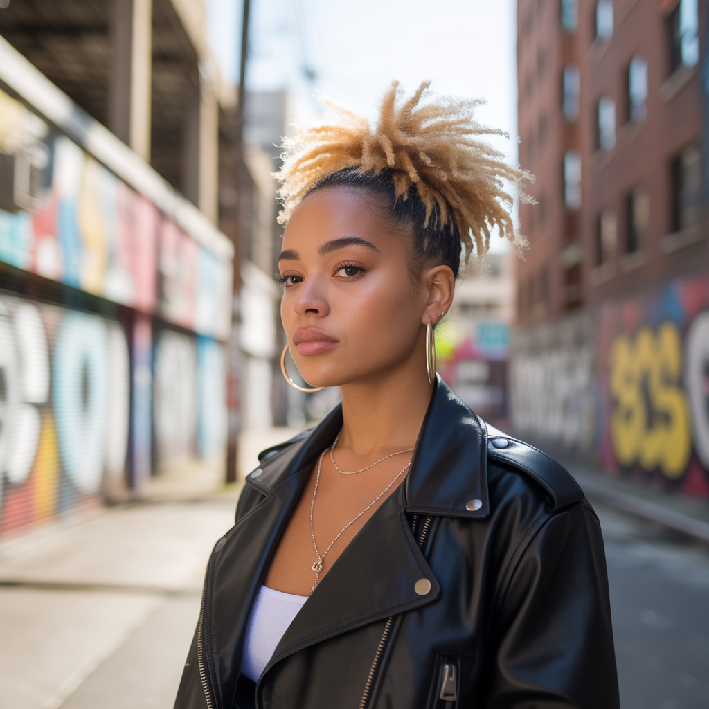 Chunky Highlights in Ponytail Styles