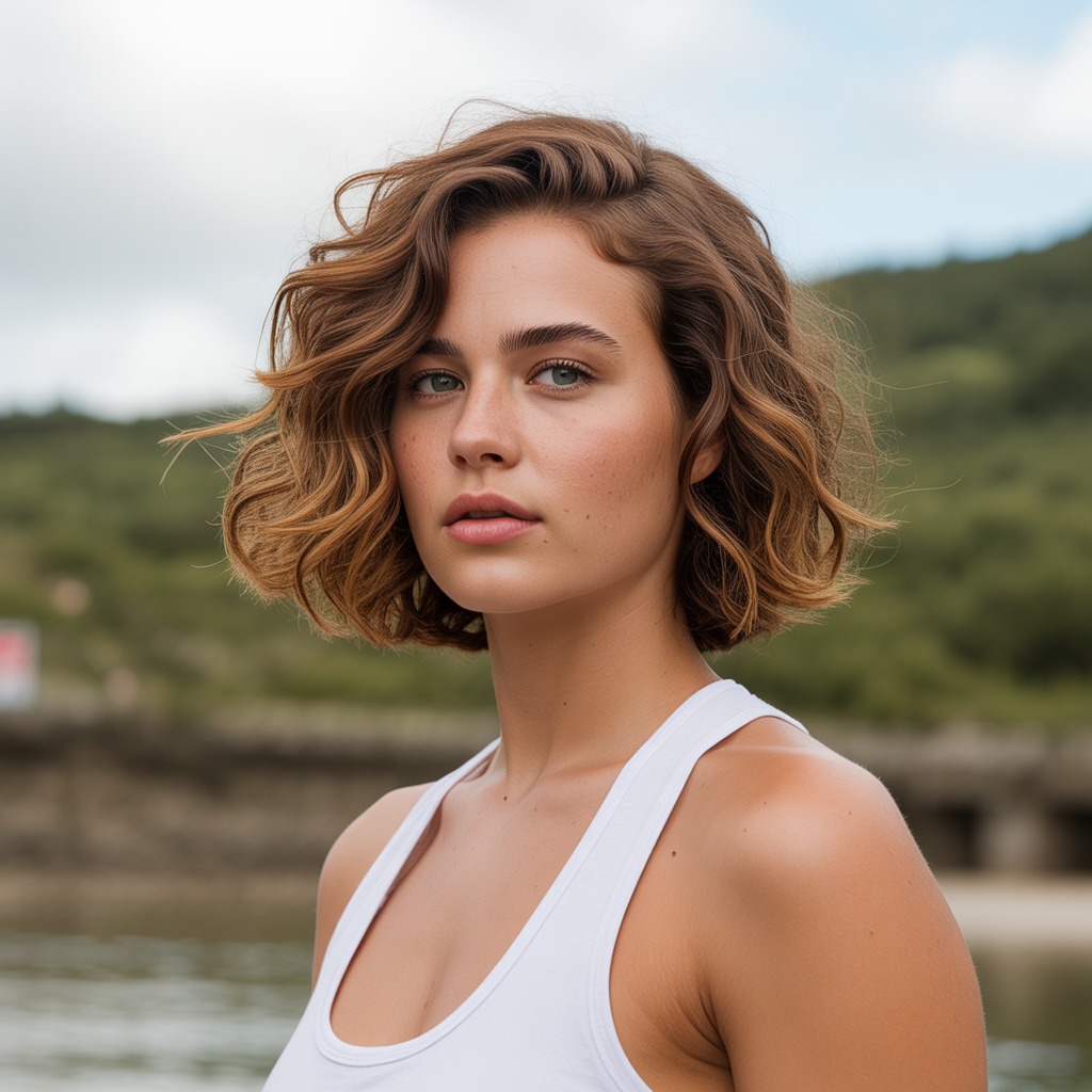 Wavy Bob for Beachy Finish