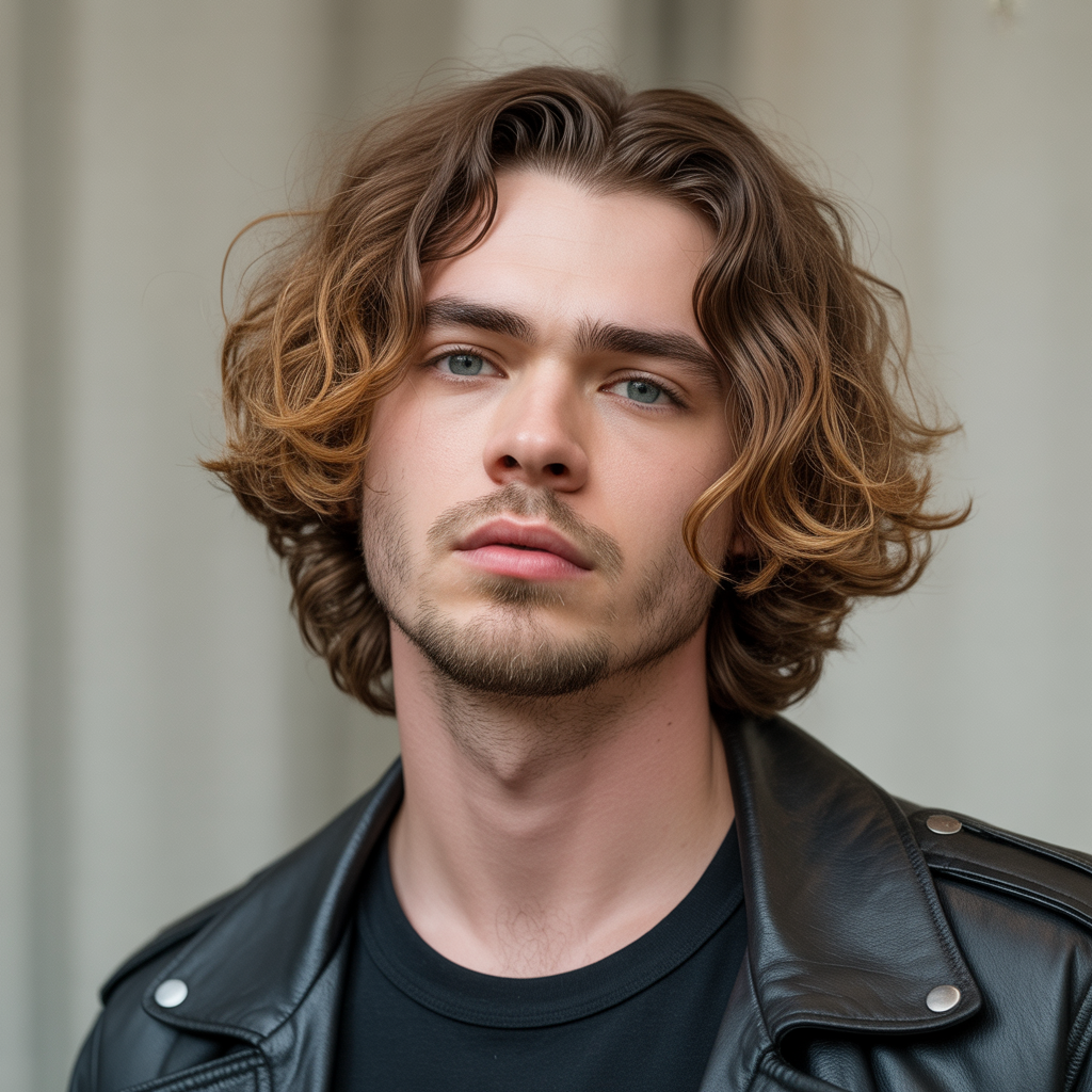 Wavy Modern Mullet Hairstyles Men