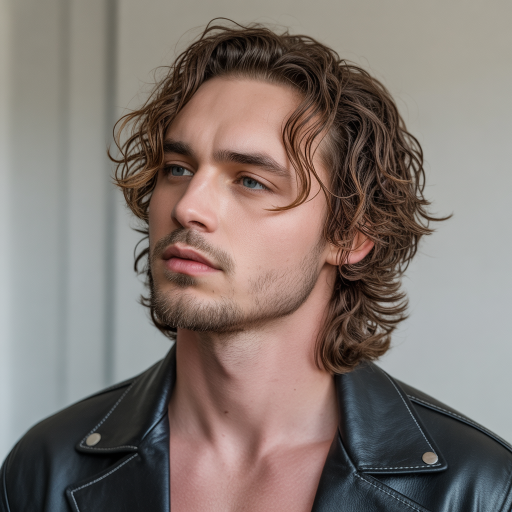 Disconnected Modern Mullet Hairstyles Men