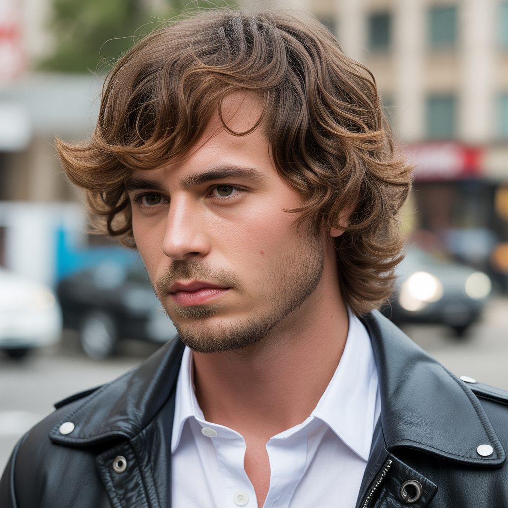 Layered Modern Mullet Hairstyles Men