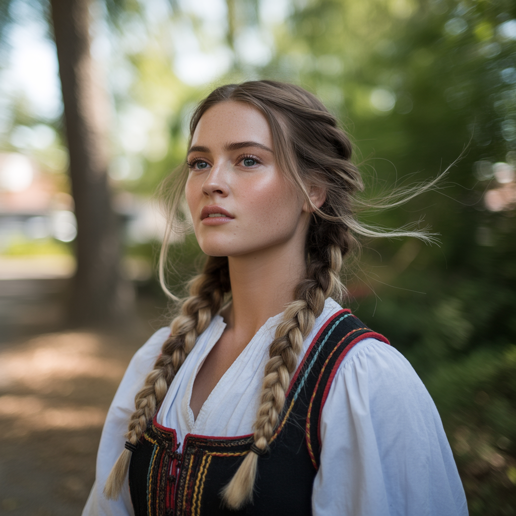 Brunette with Face-Framing Highlights