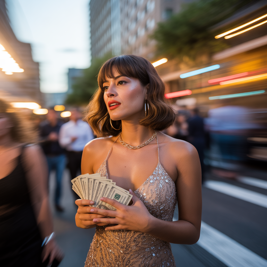 Brunette with Sunlit Money Piece