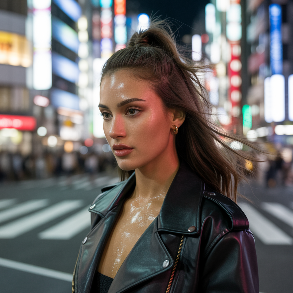 Glossy Brunette with Bronze Glow