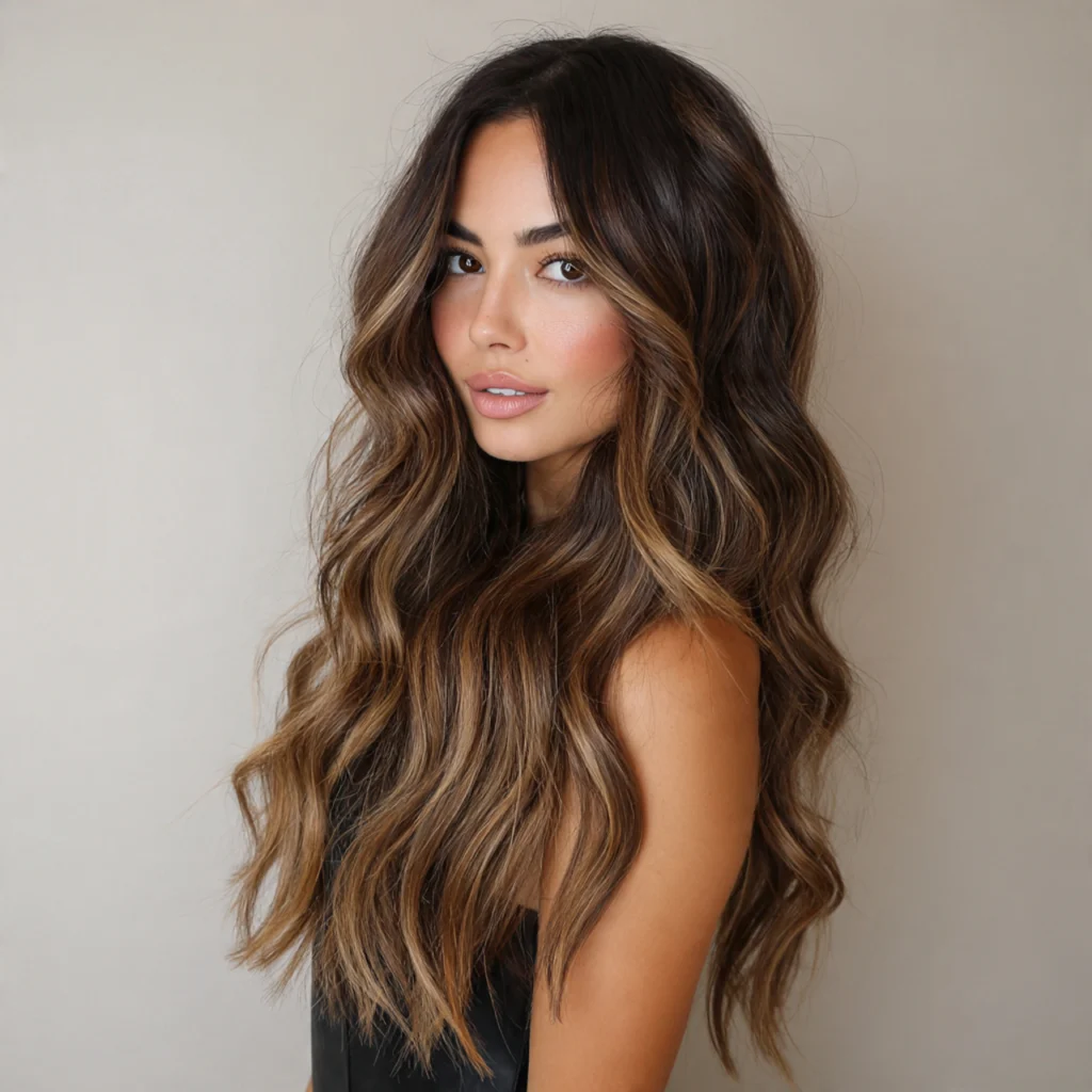 Brown Sugar Balayage with Waves