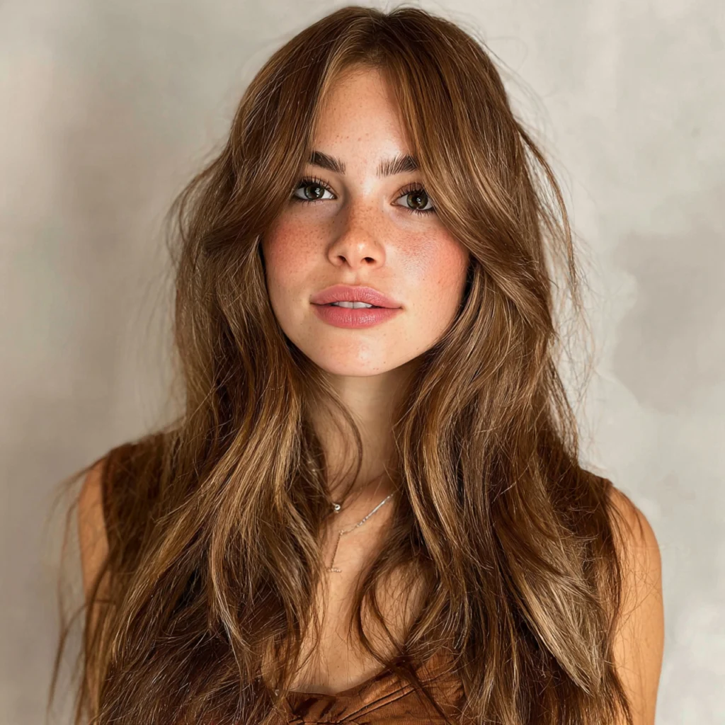 Brown Sugar Hair with Face-Framing Layers