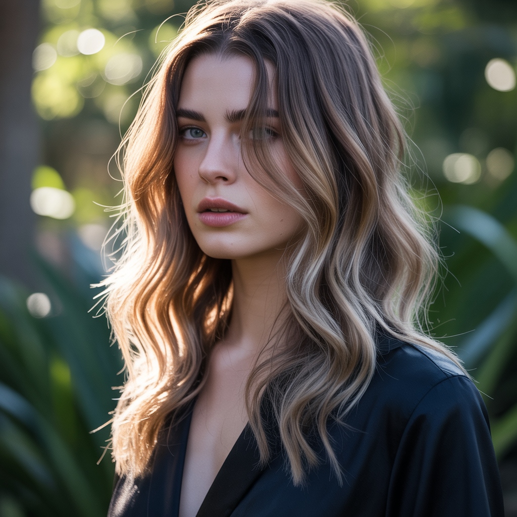 Butterfly wolf cut with balayage