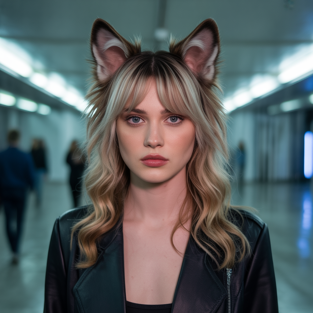 Butterfly wolf cut with curtain bangs