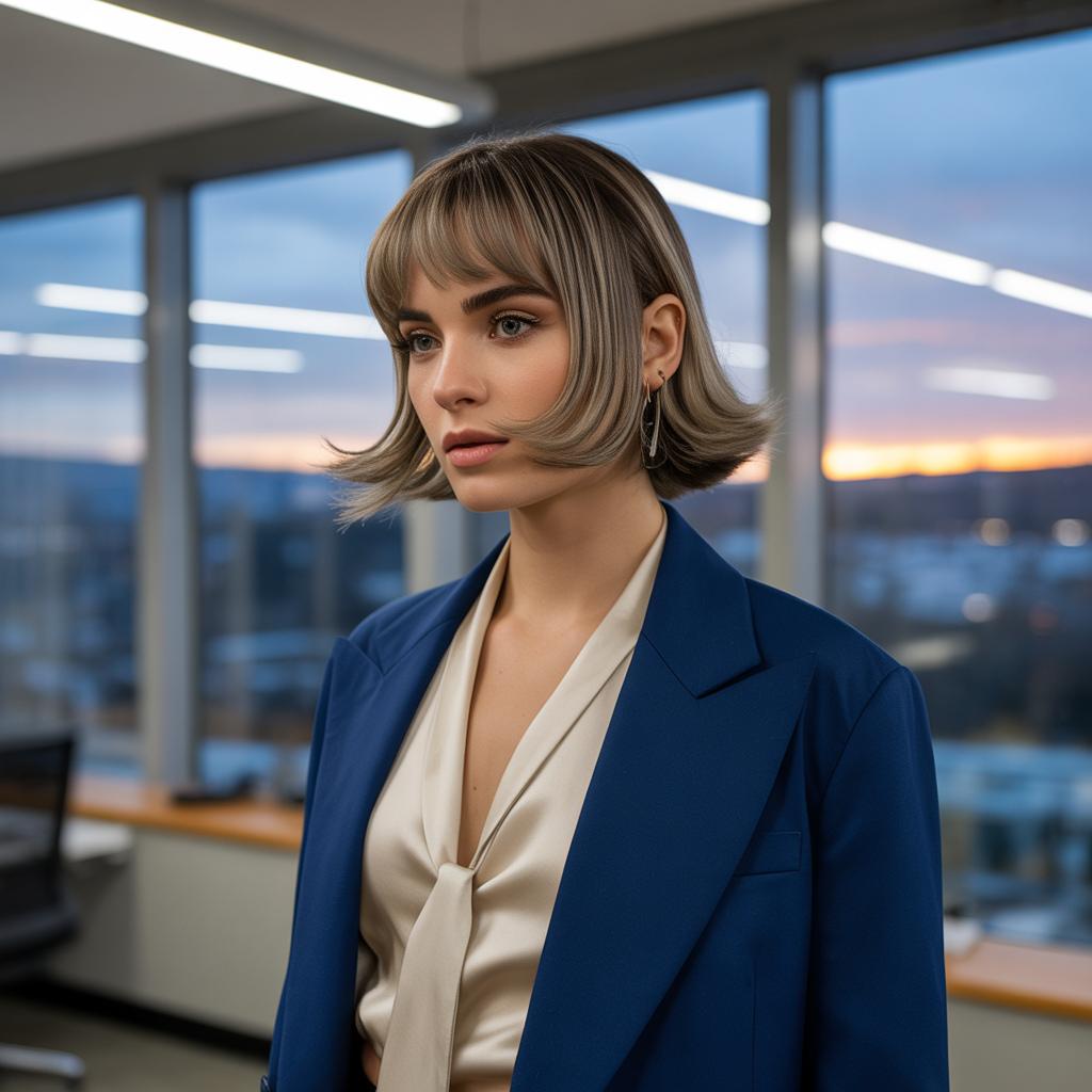 Butterfly wolf cut with face-framing layers