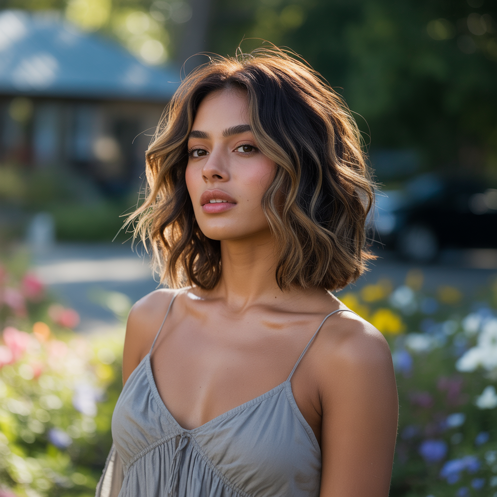 Butterfly wolf cut with undone finish