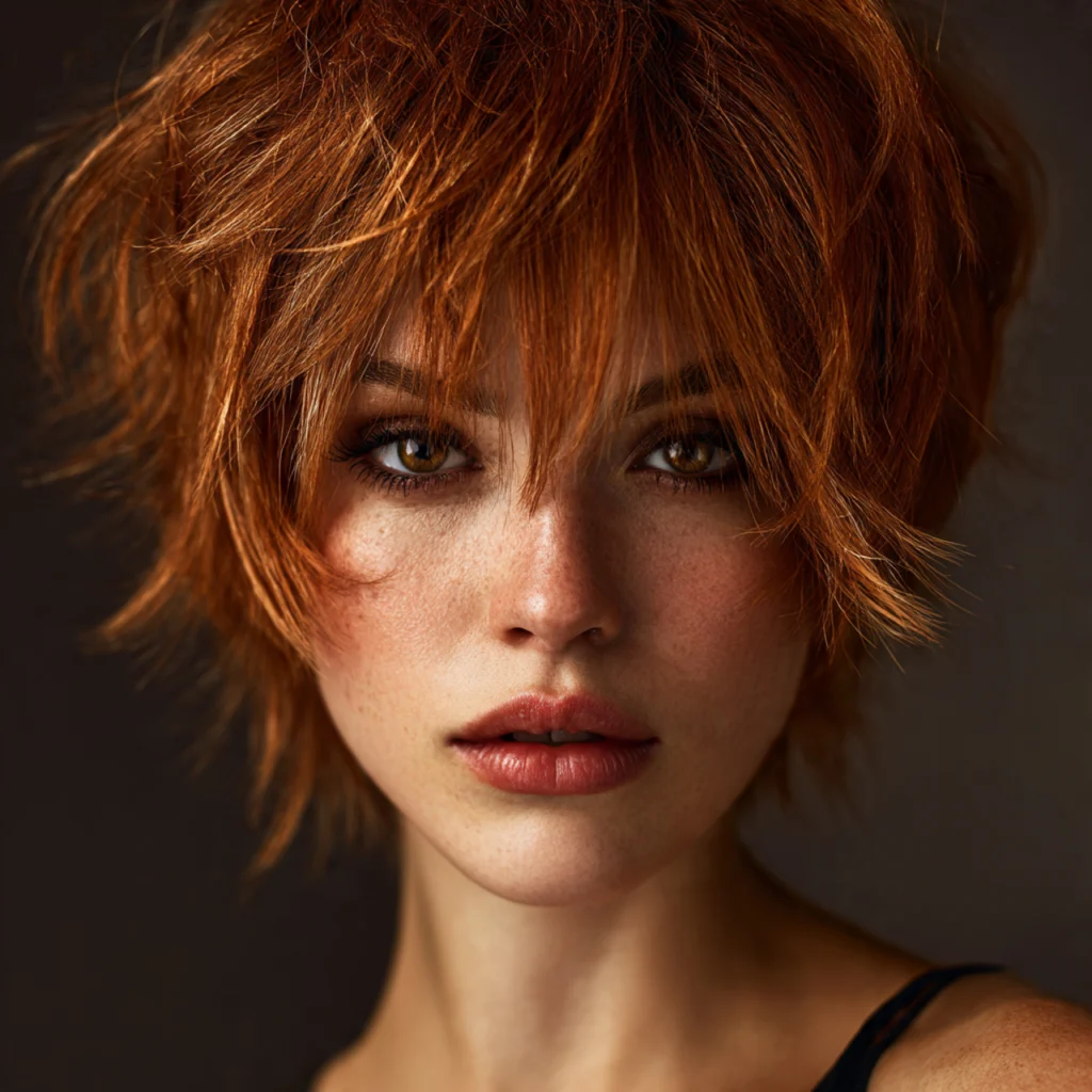 Choppy Ginger Wolf Cut