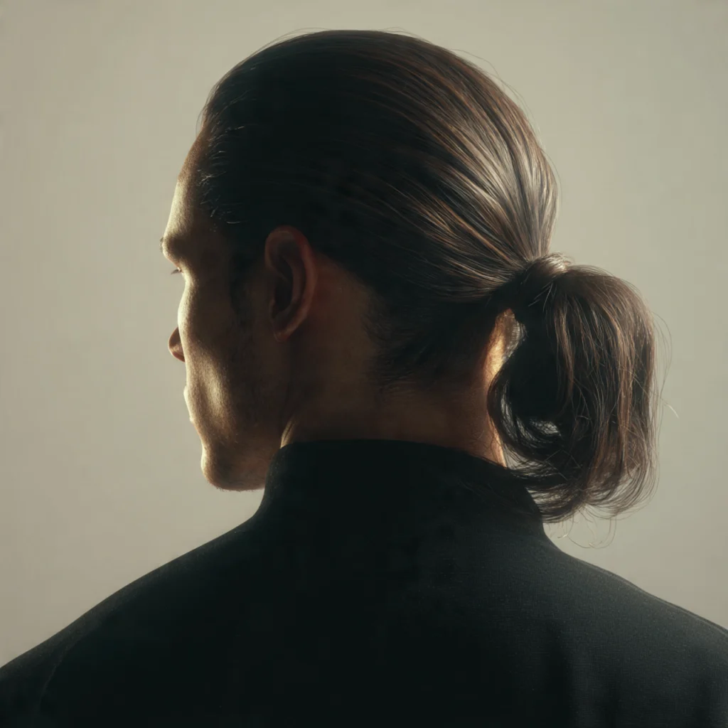 Classic Ponytail Haircut for Long Hair Men