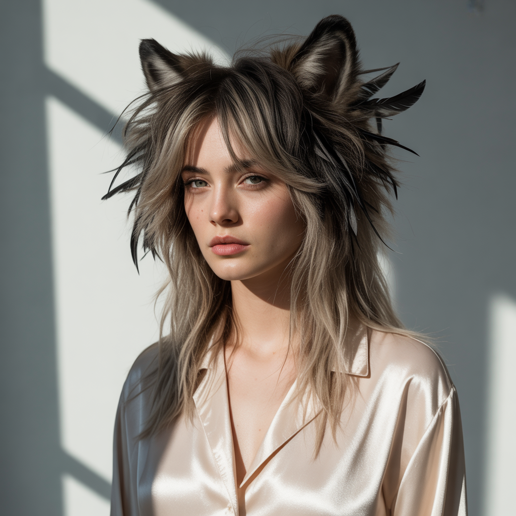 Classic butterfly wolf cut