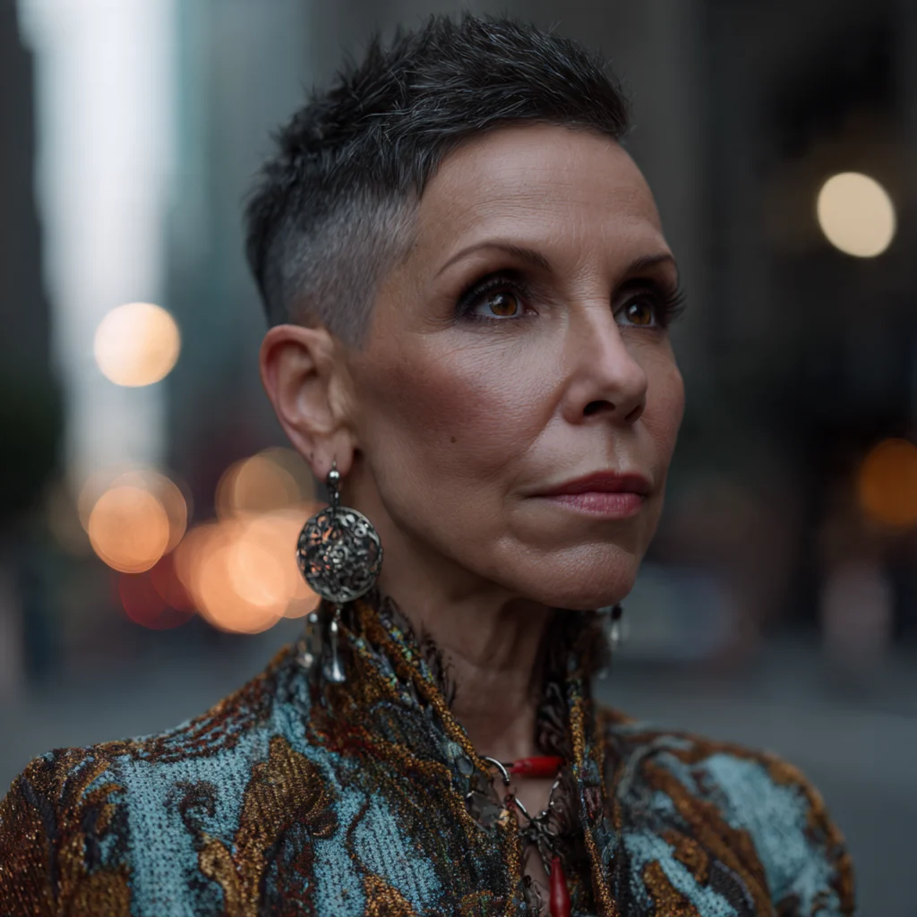 Cropped undercut pixie