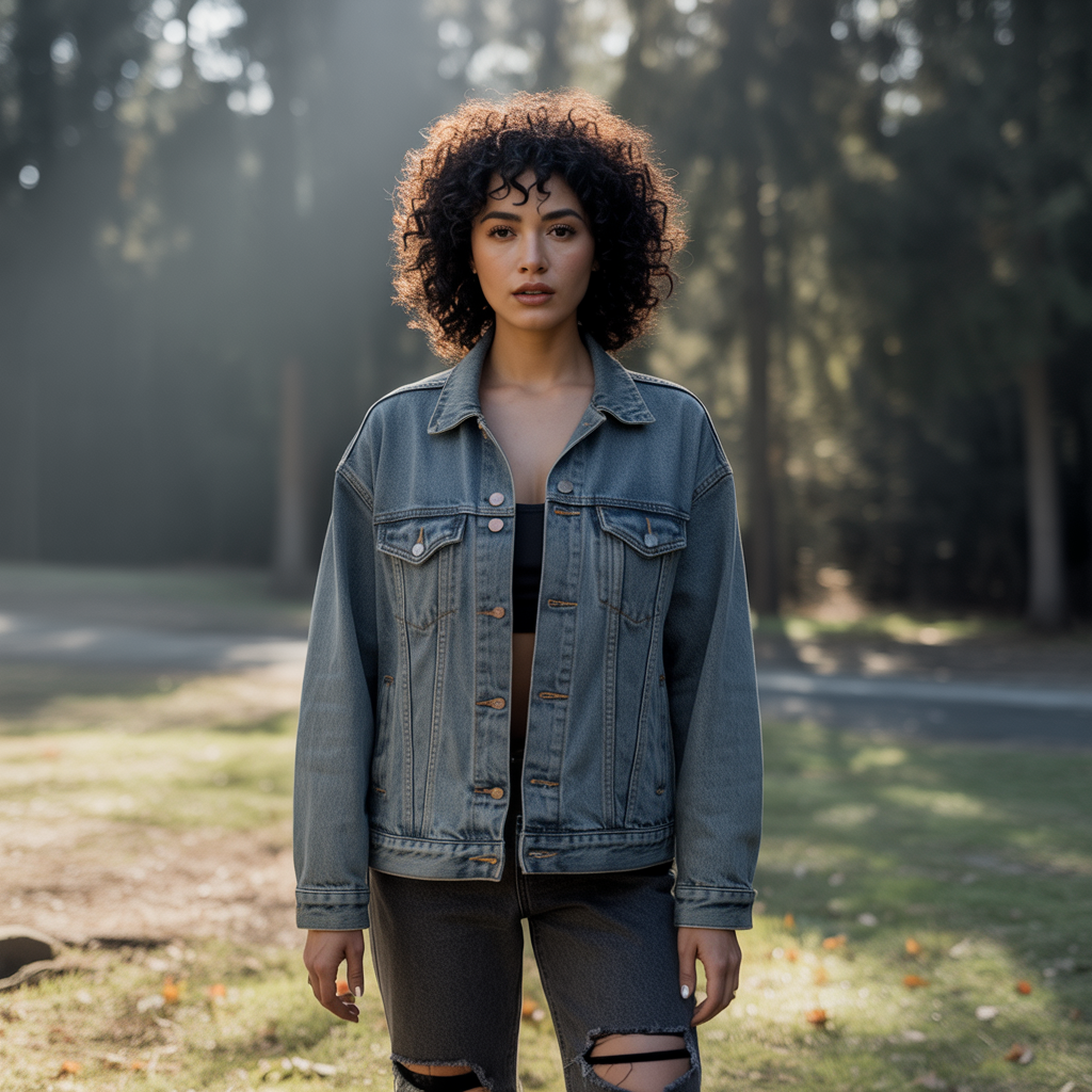 Curly black wolf cut