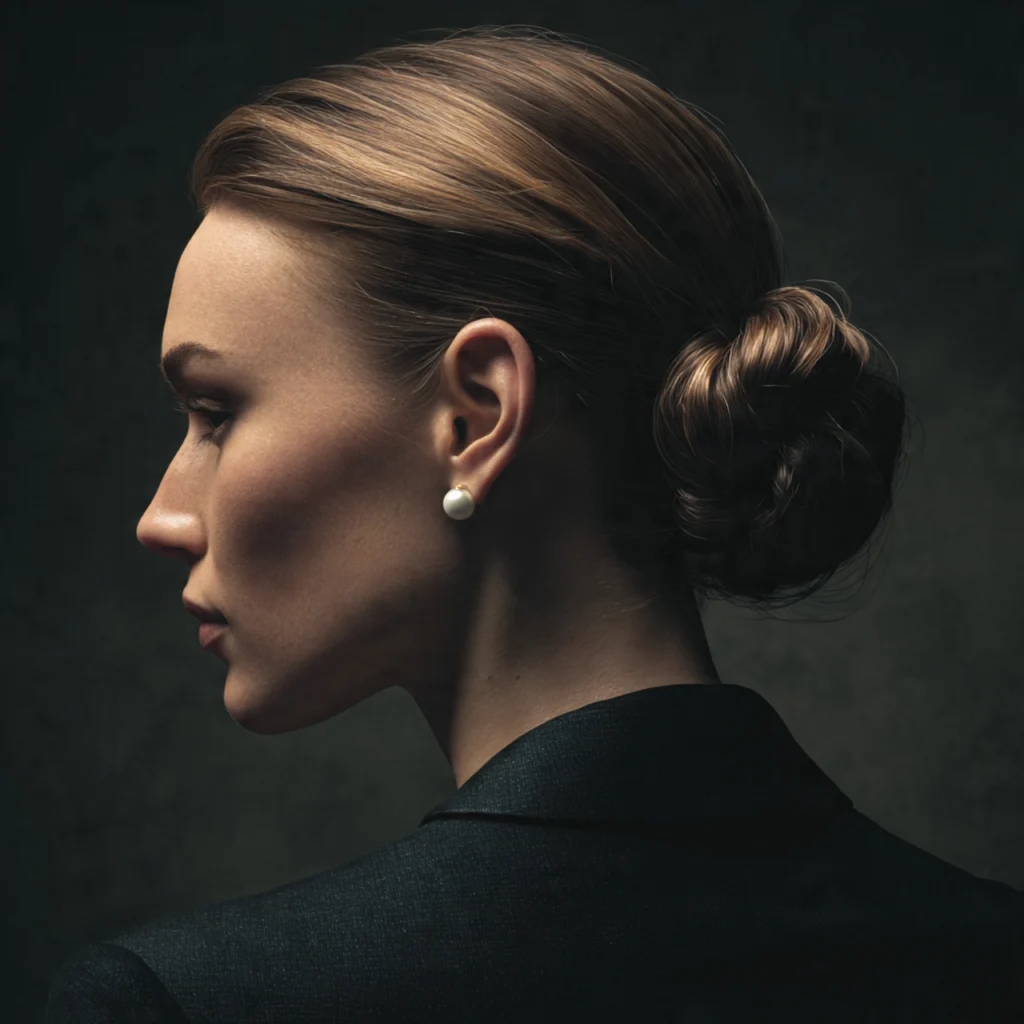 Elegant Low Roll Long Hair Updo