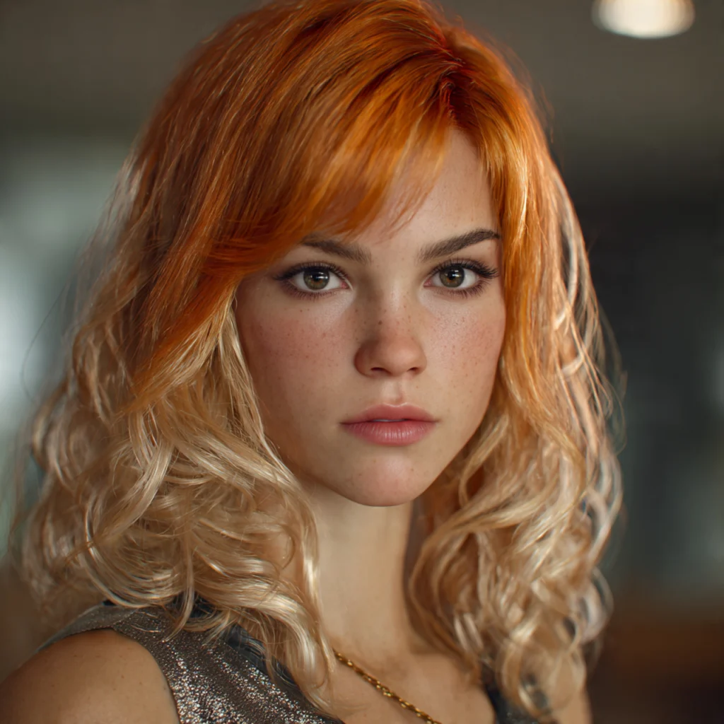 Ginger Wolf Cut with Platinum Tips