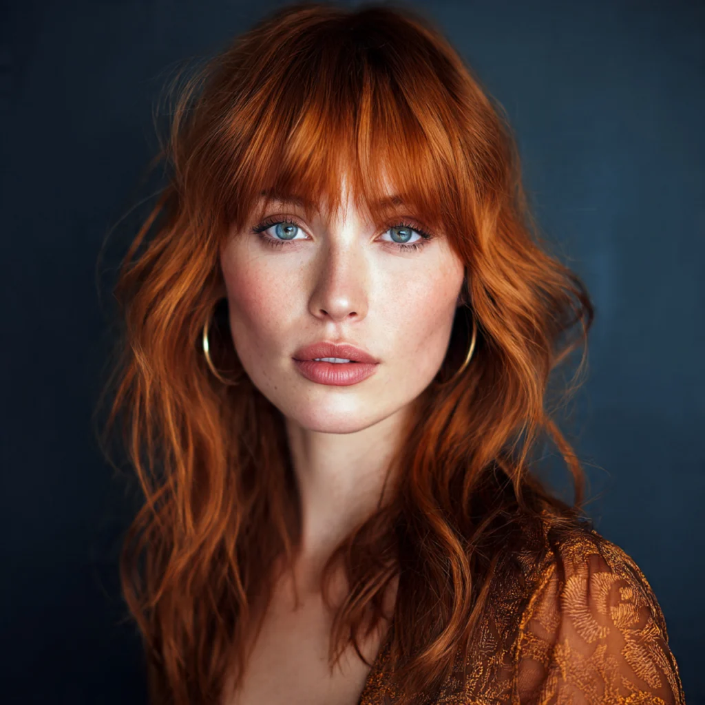 Ginger Wolf Cut with Shadow Roots