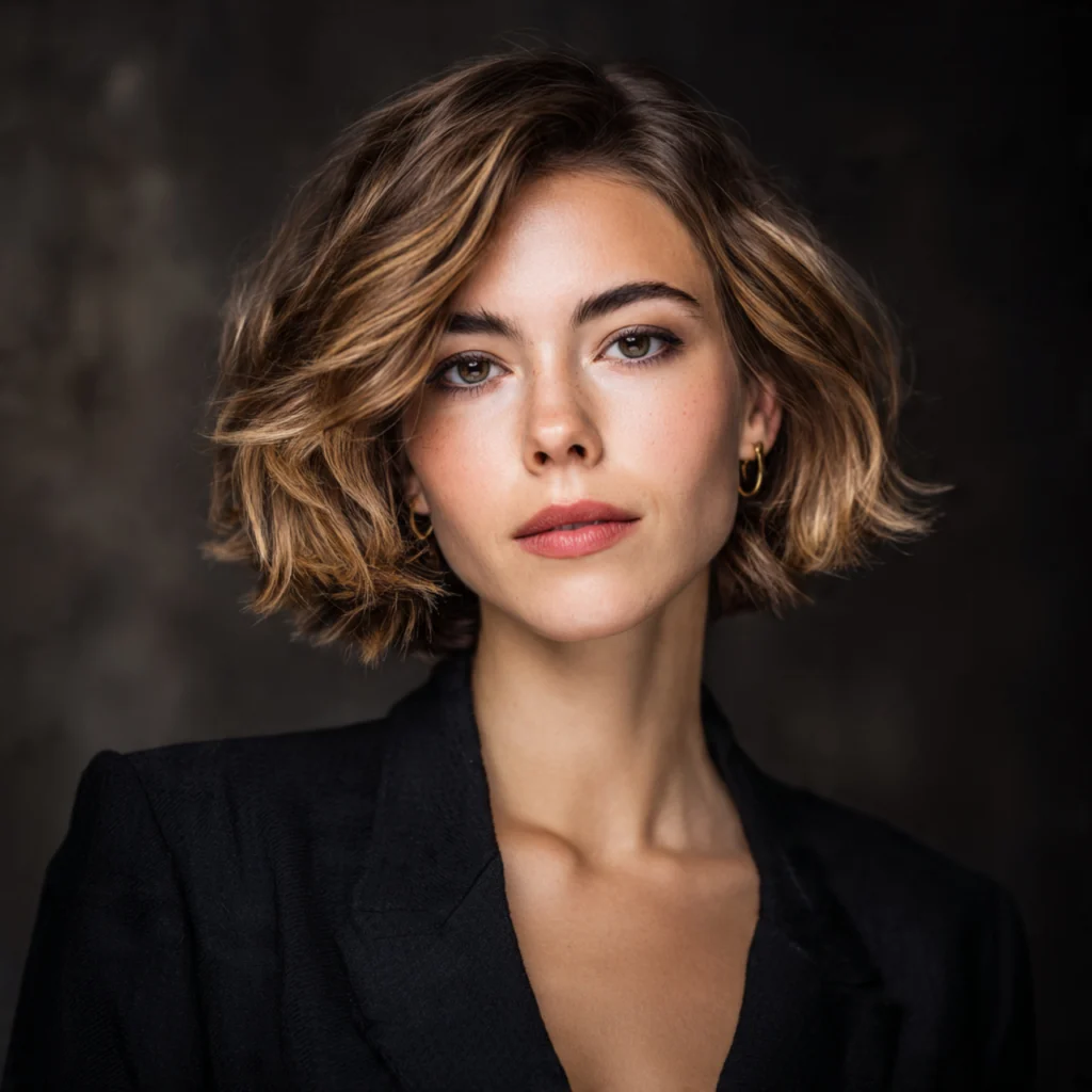 Layered Medium Cut for Wavy Hair