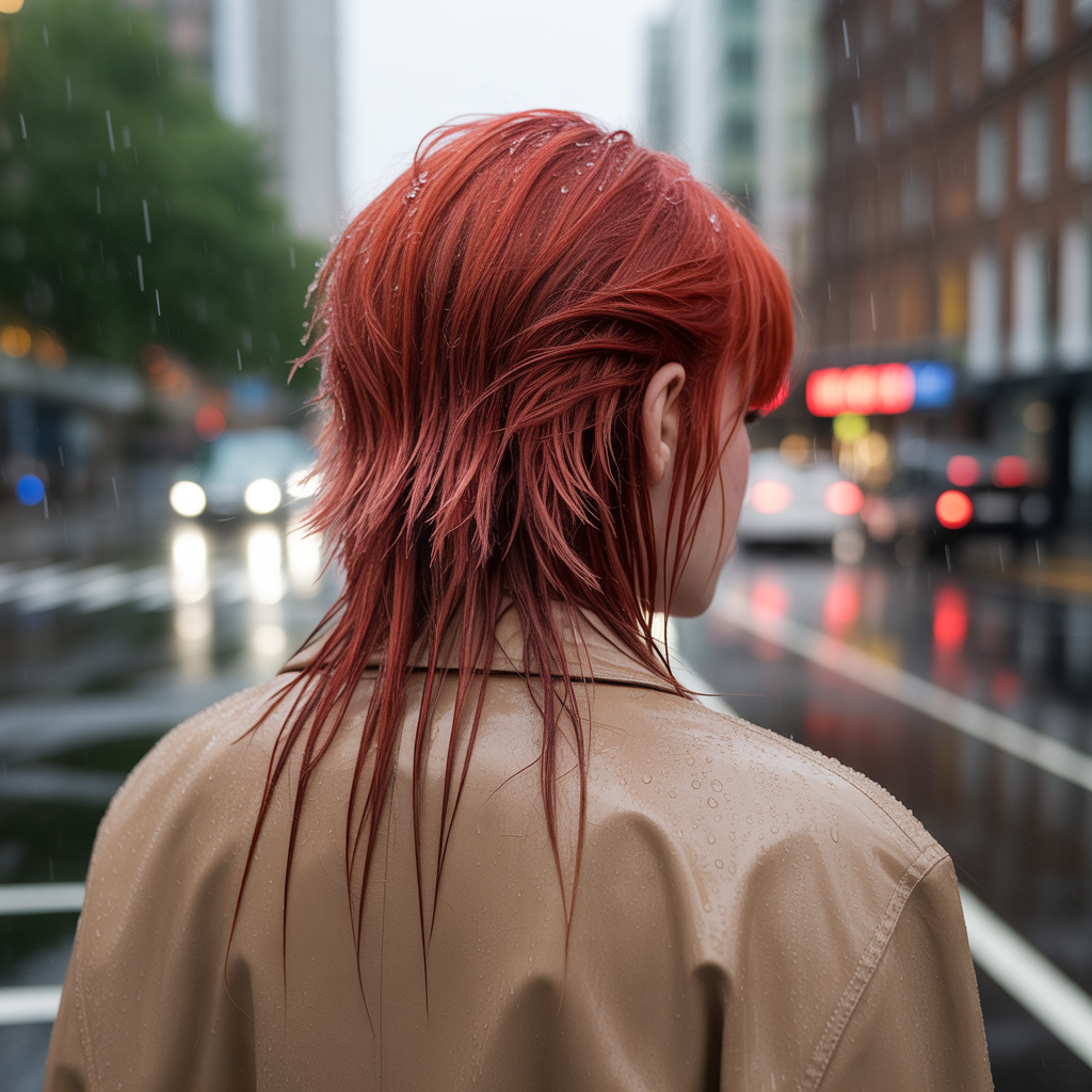 Layered butterfly wolf cut