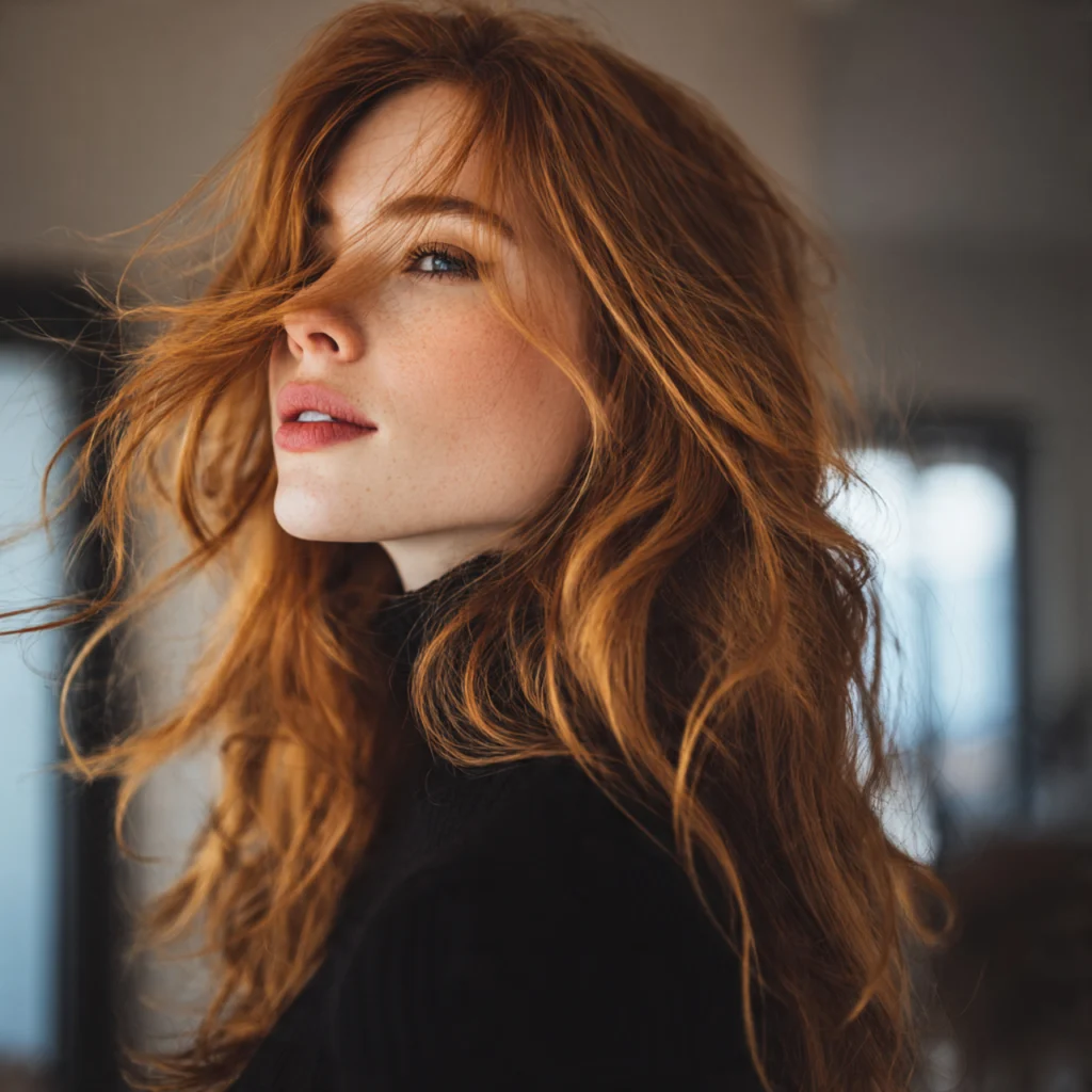 Long Ginger Wolf Cut