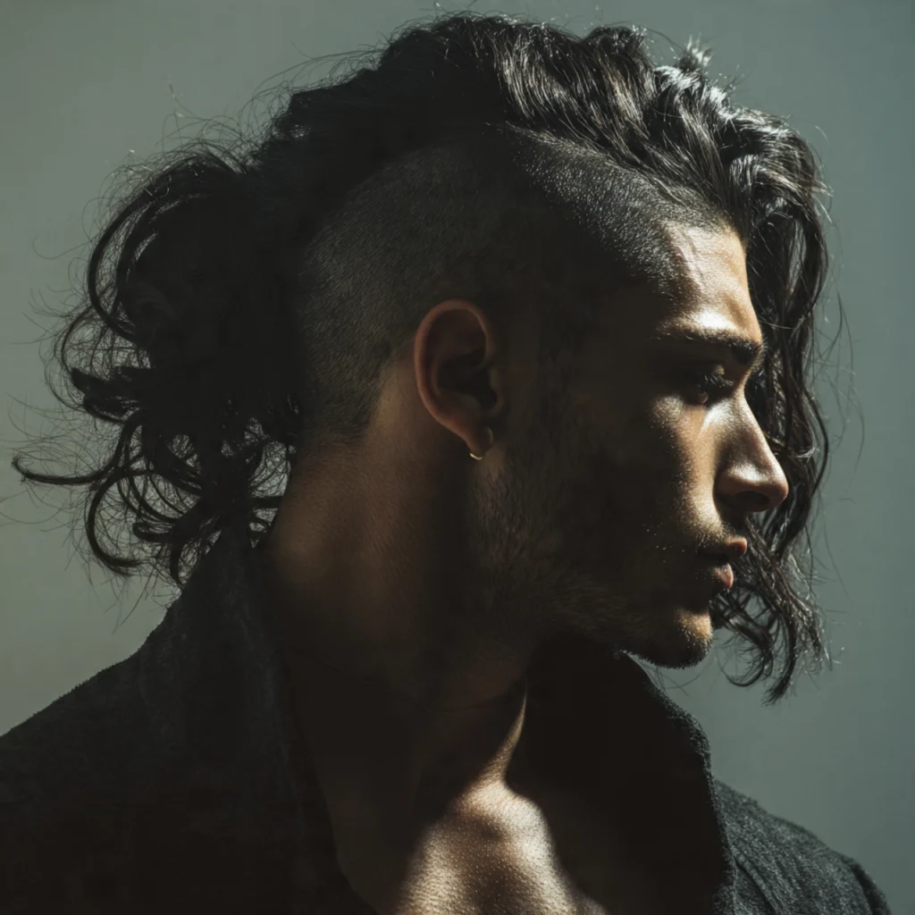 Long Undercut Haircut for Long Hair Men