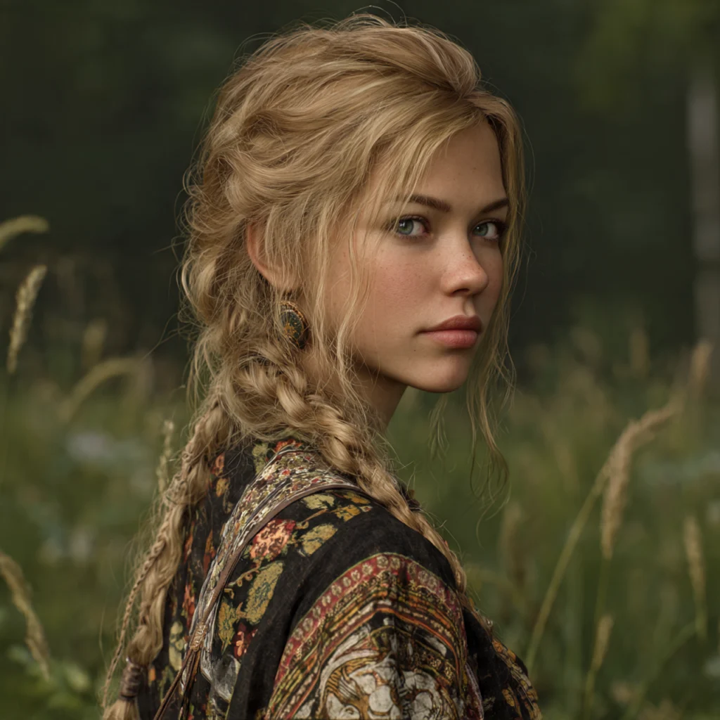 Messy Side Braid for Long Hair Women