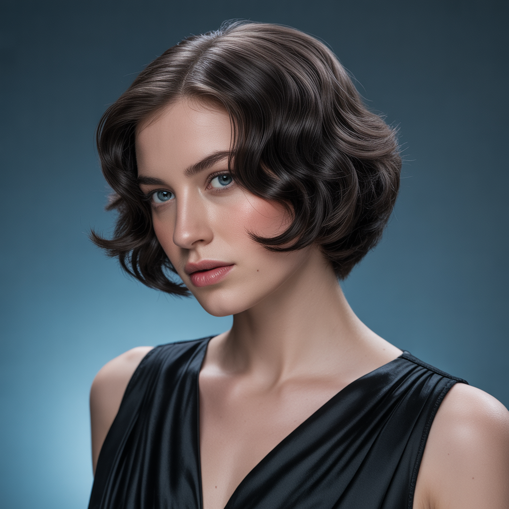 Polished black wolf cut