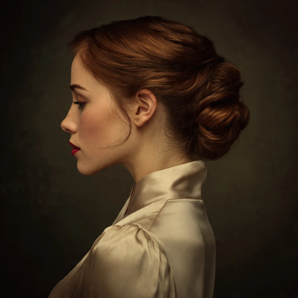 Rolled Updo for Long Hair