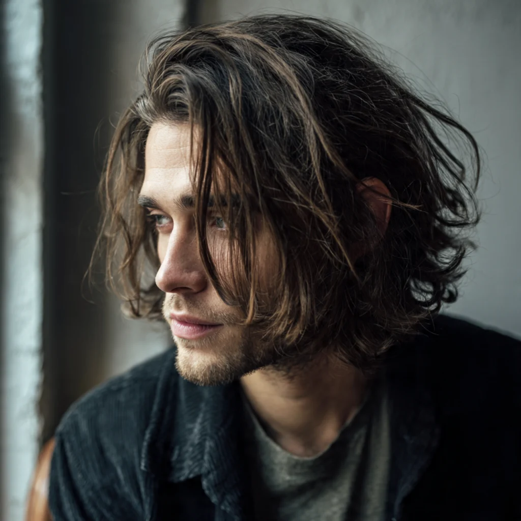 Shag Cut Haircut for Long Hair Men