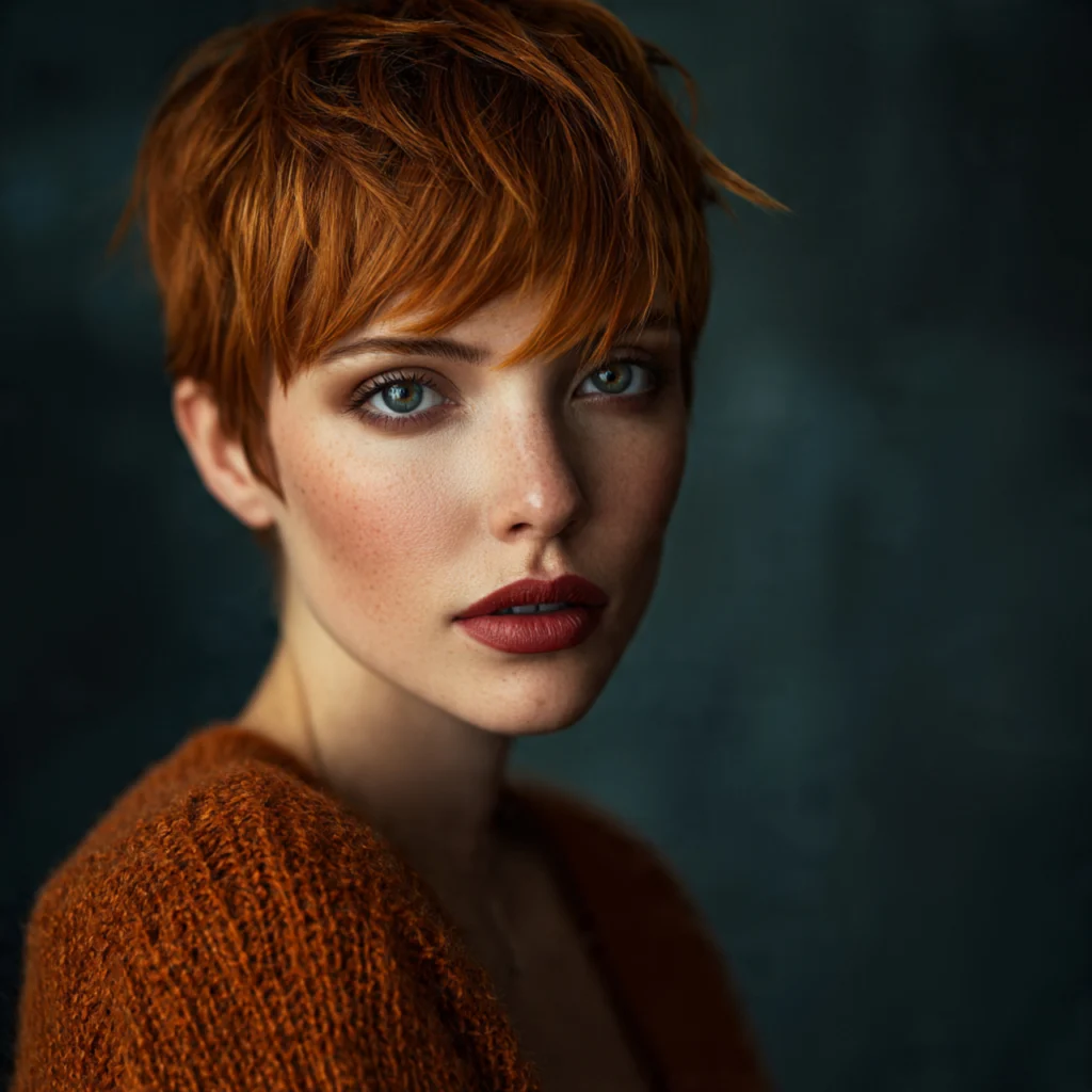 Short Ginger Wolf Cut