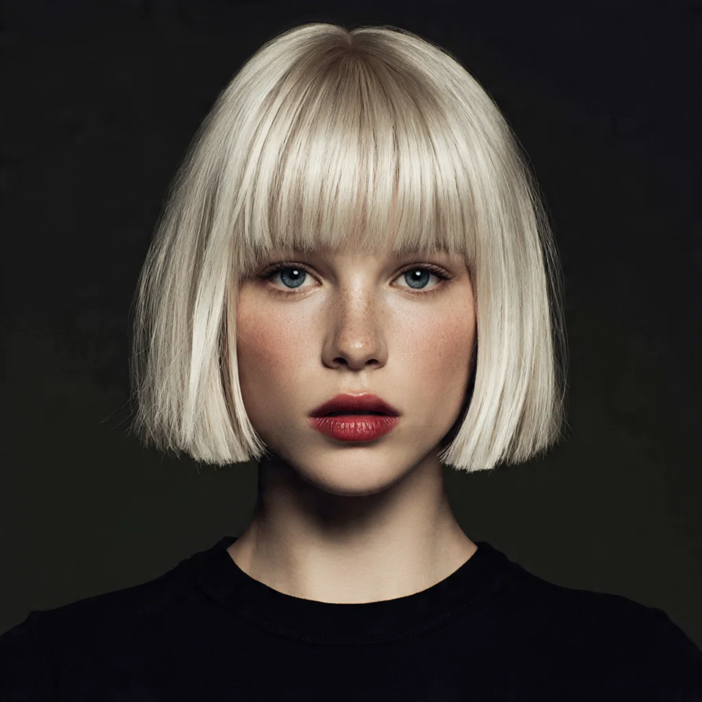 Sleek blunt bob