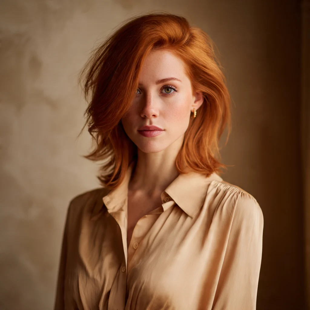 Soft Layered Ginger Wolf Cut