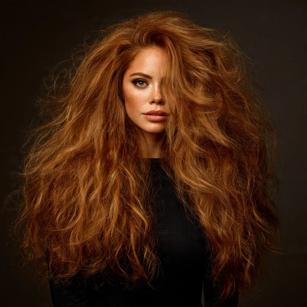 Tousled Ginger Wolf Cut