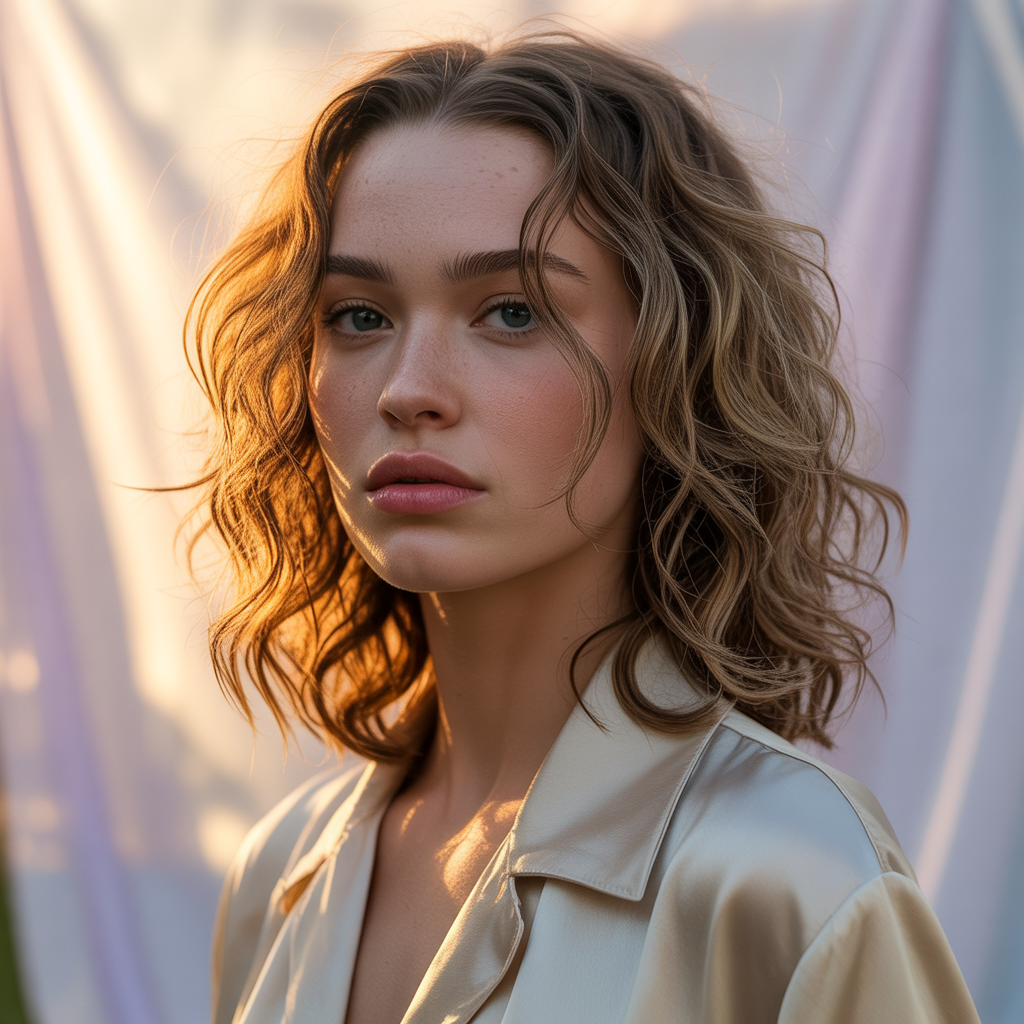 Wavy butterfly wolf cut