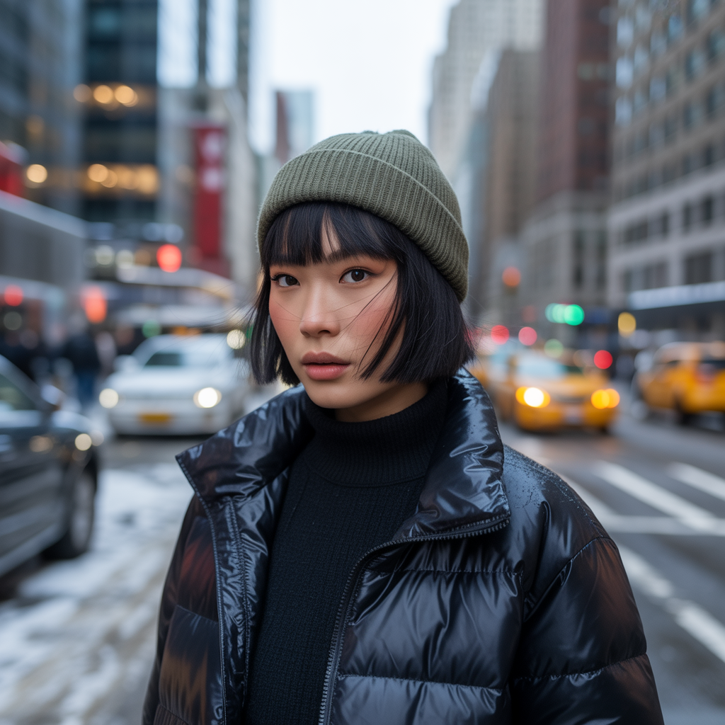 Wolf Cut With Blunt Bangs