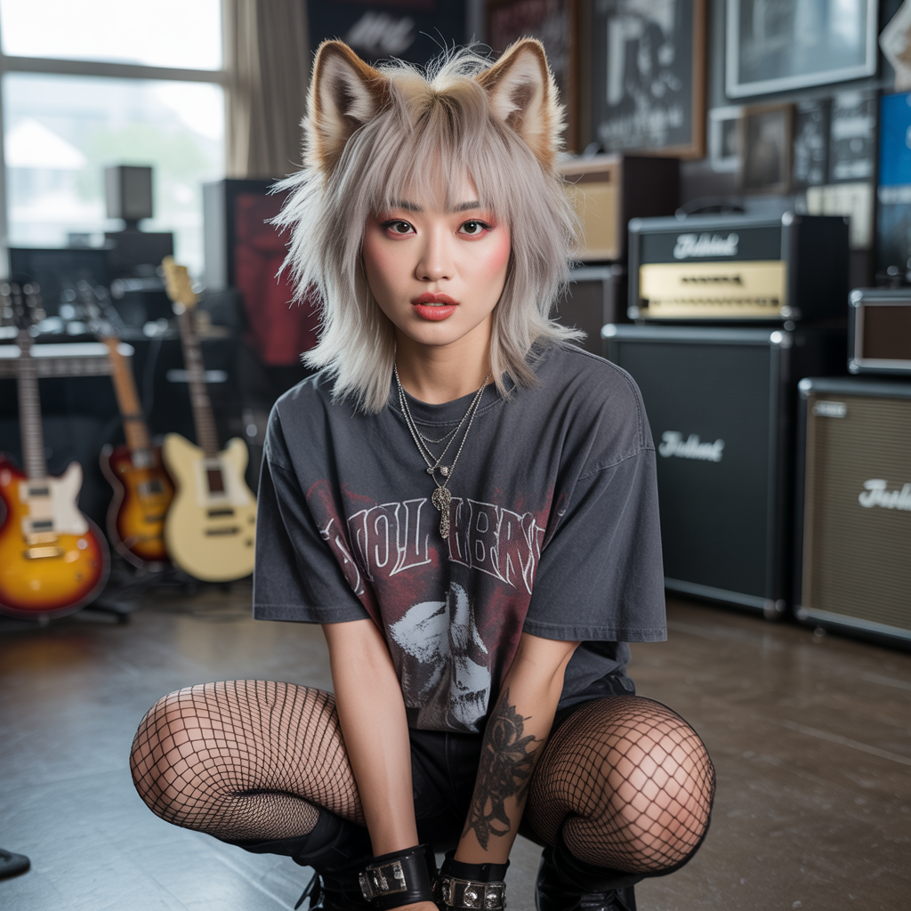 Wolf Cut With Shaggy Bangs