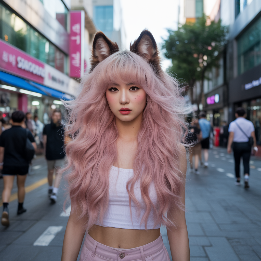 Wolf Cut With Thick Bangs