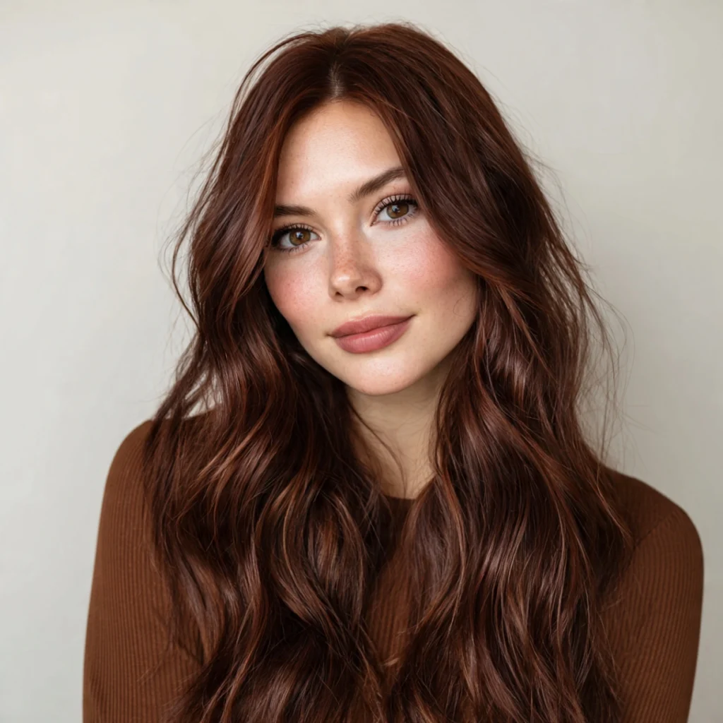 Cocoa Brown with Subtle Red Lowlights