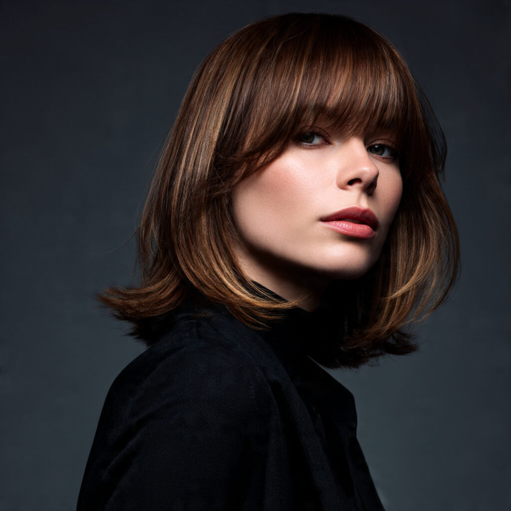 20 Trending Medium Length Haircut thin fine hair Ideas You’ll Love 14 Light Swooping Fringe Medium Cut Idea