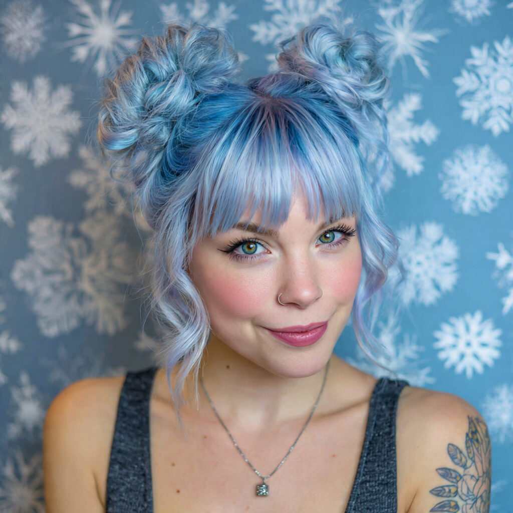 North Pole-Inspired Hairstyle Idea