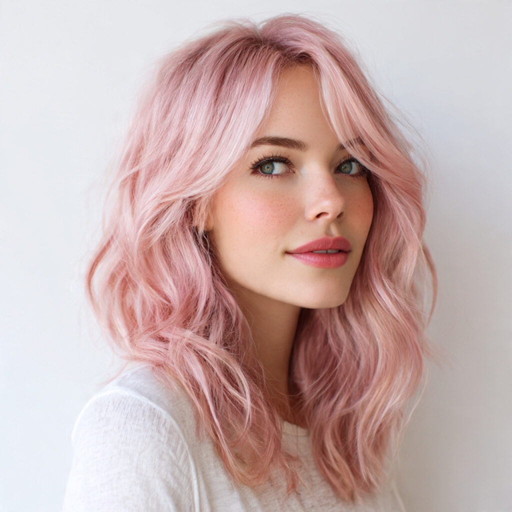 New Year Hair Ideas to Inspire Your Next Style 19 a woman with soft pastel pink hair