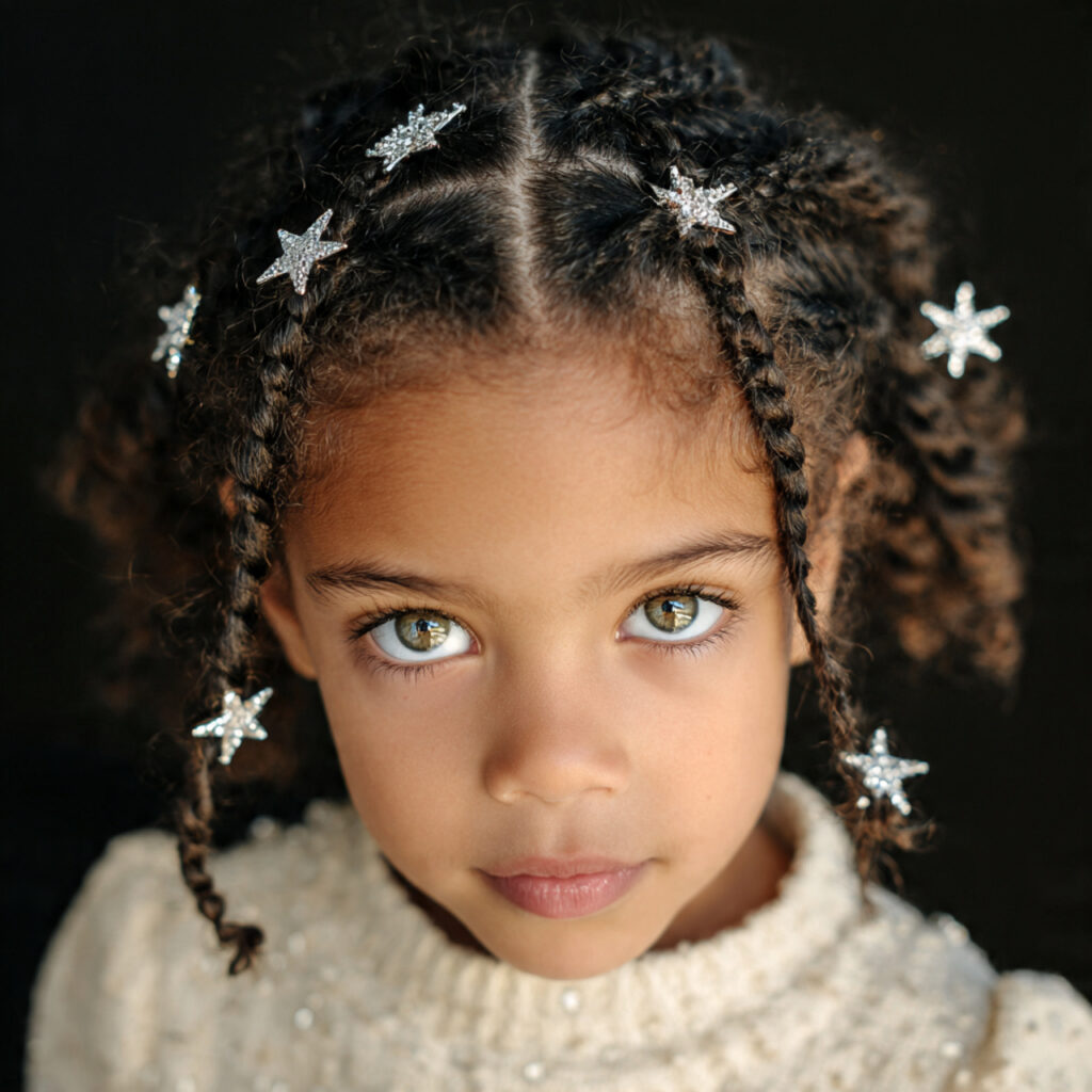 28 Best Christmas Hairstyles for Kids Ideas 18 Holiday Star Twists Idea