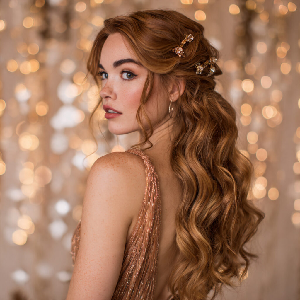 28 Best Christmas Hairstyles for Kids Ideas 27 Holiday Party Waves Idea