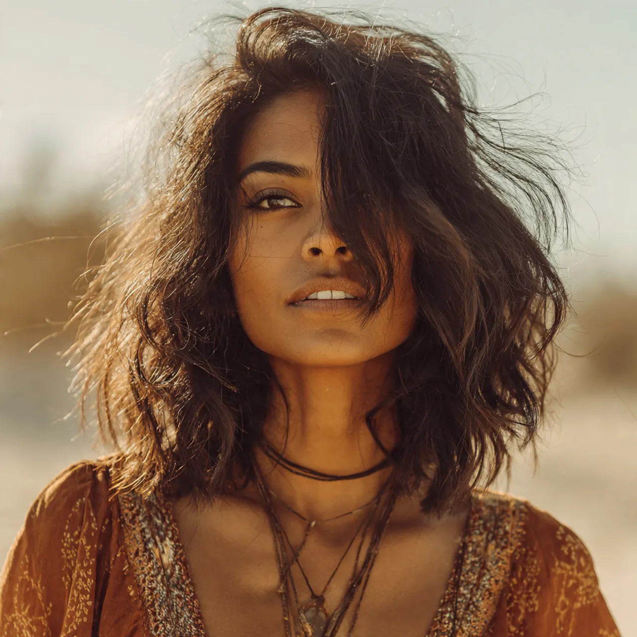 Boho-Inspired Medium Hair Ideas